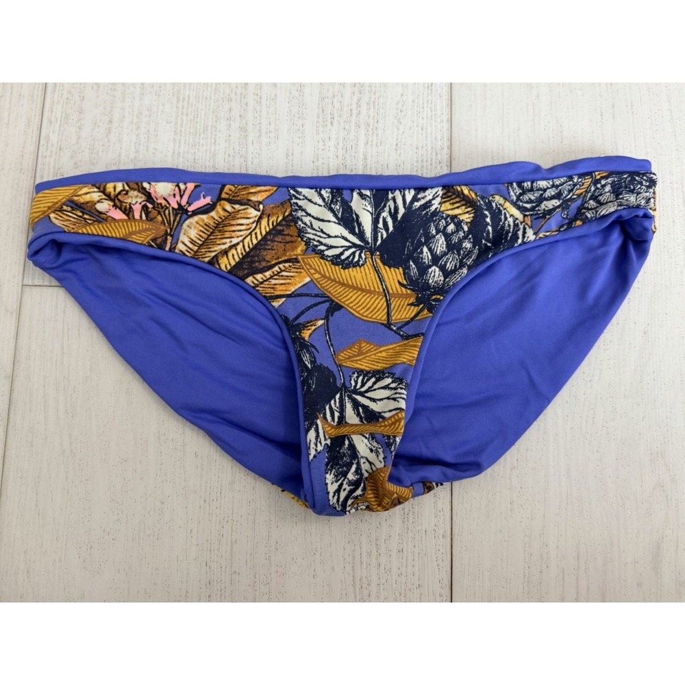 Maaji Reversible Bikini Bottom Sz S - Blue / Tropical